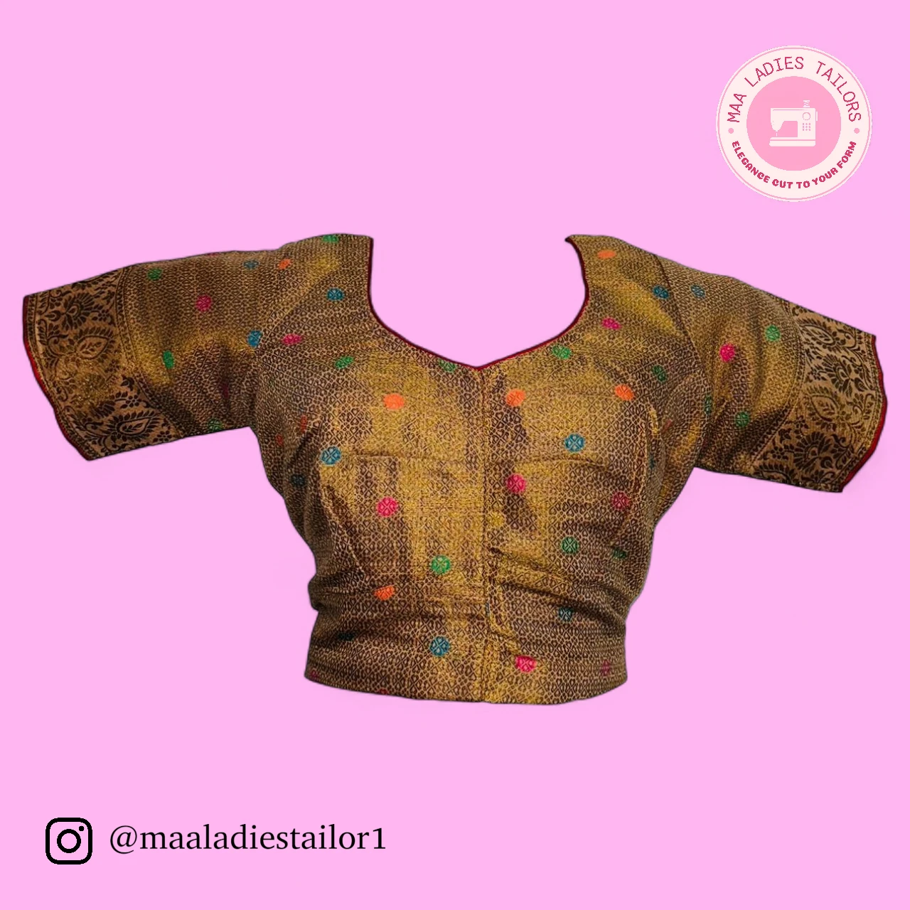 Red blouse back design